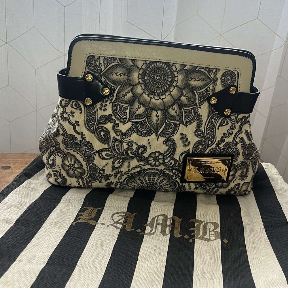 L.A.M.B. Gwen Stefani Rare Tapestry Floral Bag